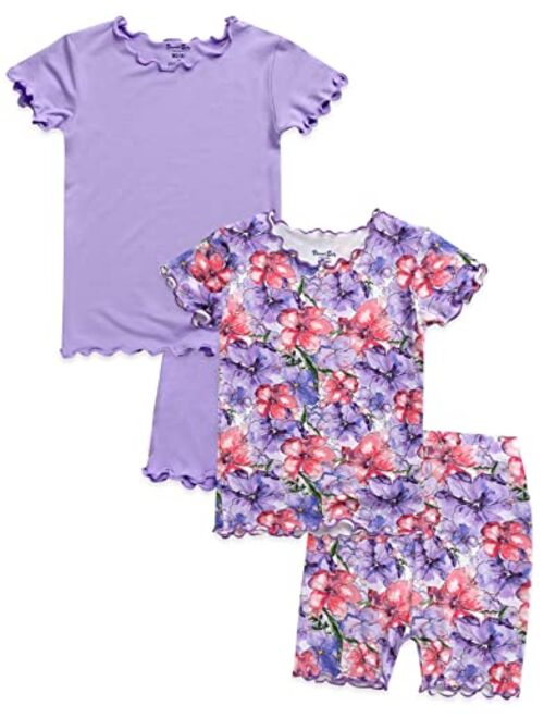 VAENAIT BABY 12M-8 Toddler Kids Girls Boys Solid Short Soft Shirring Viscos Cool Warm Fabric Outfits Outwear 2pcs Set