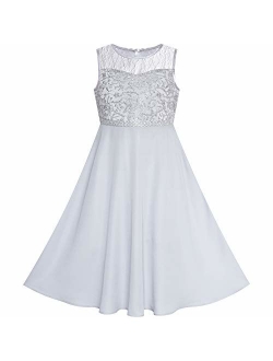 Girls Dress Rhinestone Chiffon Bridesmaid Dance Ball Maxi Gown