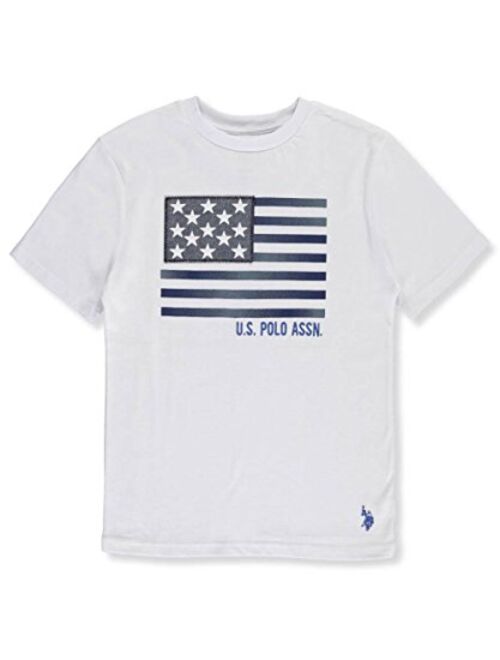 U.S. Polo Assn. Boys' Short Sleeve Embellished Crew Neck T-Shirt