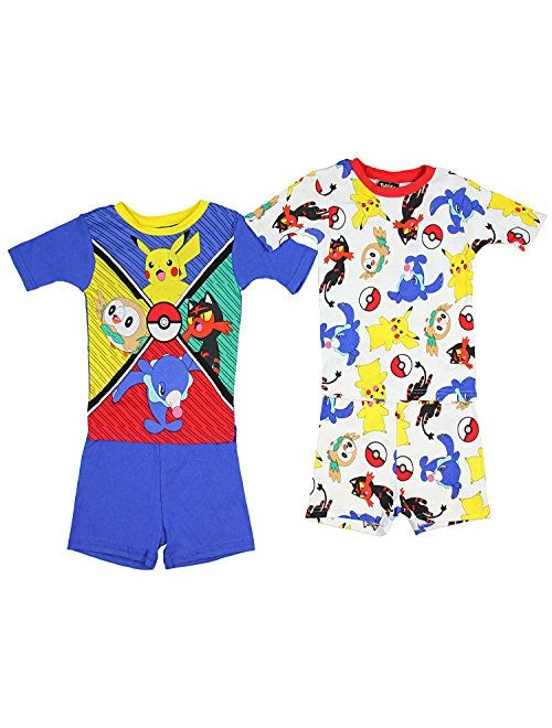 Pokemon Boys' Pikachu 4-Piece Cotton Pajama Set