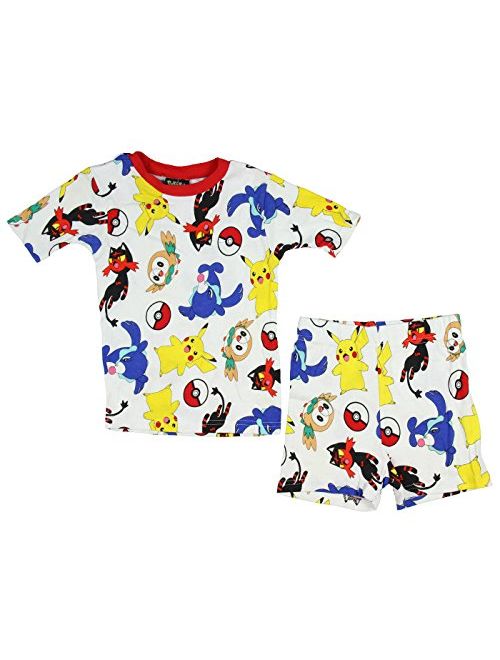 Pokemon Boys' Pikachu 4-Piece Cotton Pajama Set