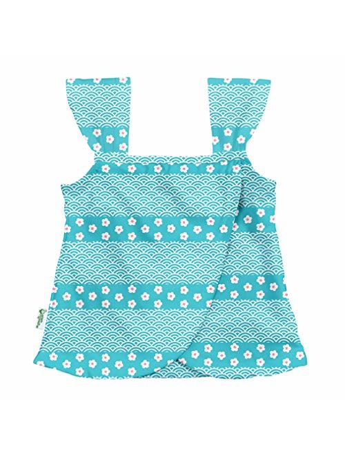 i play. by green sprouts Two Piece Tankini with Snap Reusable Swim Diaper | Baby Girl Swimsuit | Lightweight, Patented Design