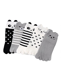 TESOON Panda Pattern Cotton Toe Socks Kids-Children 3-12 Years