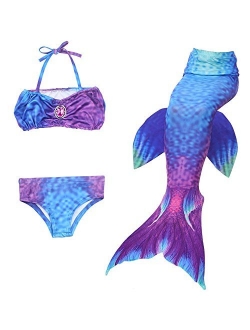 Kokowaii Fancy Girl's Mermaid Tail Swimsuit Bathingsuit Sea-Maid Bikini