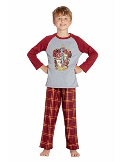 Harry Potter Pajamas Little and Big Boys' Raglan Shirt and Pants Sleepwear Set