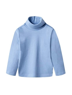 CuteOn Children Unisex Solid Color Kids School Uniform Long Sleeve Turtleneck T-Shirt