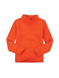 CuteOn Children Unisex Solid Color Kids School Uniform Long Sleeve Turtleneck T-Shirt