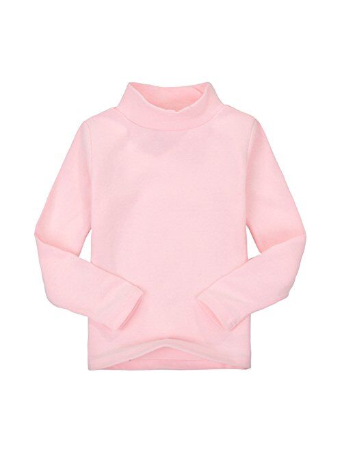 CuteOn Children Unisex Solid Color Kids School Uniform Long Sleeve Turtleneck T-Shirt