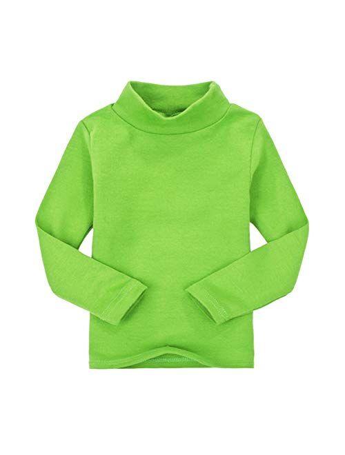 CuteOn Children Unisex Solid Color Kids School Uniform Long Sleeve Turtleneck T-Shirt