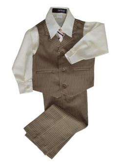Gino Giovanni Pinstripe Boys Formal Dresswear Vest Set