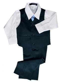 Gino Giovanni Pinstripe Boys Formal Dresswear Vest Set