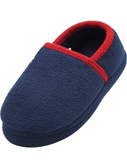 NORTY - Toddler Little Kid Big Kid Boys Fleece Memory Foam Slip On Indoor Slippers