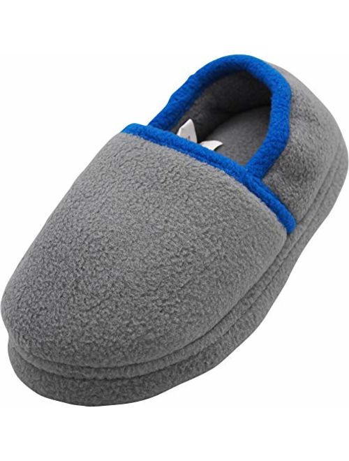 NORTY - Toddler Little Kid Big Kid Boys Fleece Memory Foam Slip On Indoor Slippers