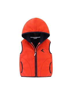 Kids' Fleece Vests Zipper Solid