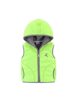 Kids' Fleece Vests Zipper Solid