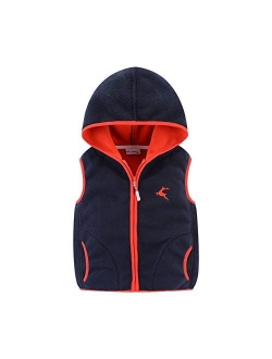 Kids' Fleece Vests Zipper Solid