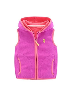 Kids' Fleece Vests Zipper Solid