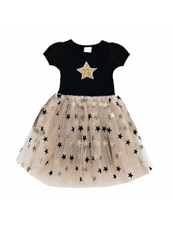 DXTON Toddler Girl Summer Short Sleeve Tutu Party Wedding Birthday Dresses