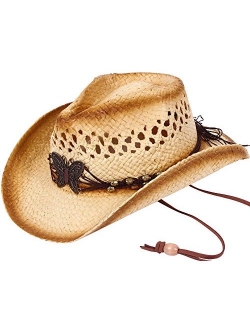 Simplicity Kid's Costume Party Cowboy Straw Hat with Decorated Headband