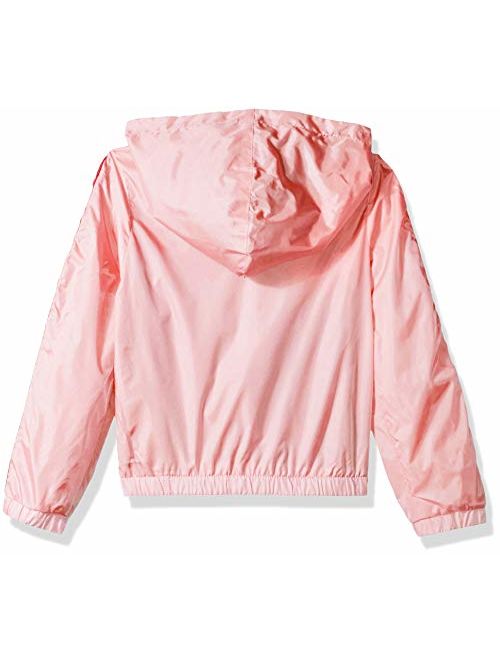 Pink Platinum Girls' Printed Windbreaker Jacket with Mesh Lining