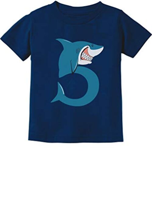 TeeStars - 5th Birthday Shark Party Gift for Five Year Old Toddler Kids T-Shirt