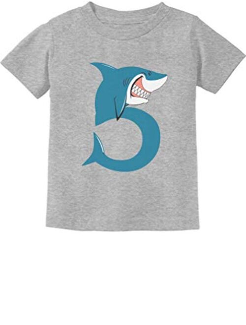 TeeStars - 5th Birthday Shark Party Gift for Five Year Old Toddler Kids T-Shirt