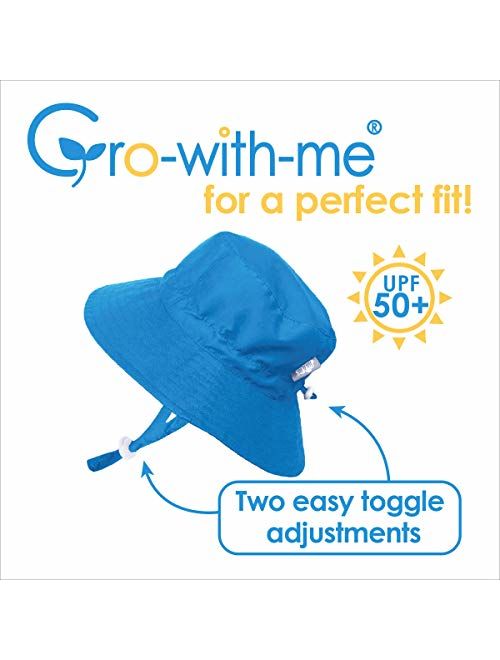 JAN & JUL Kids' GRO-with-Me Quick-Dry Sun-Hat for Boys with 50+UPF Protection, Packable