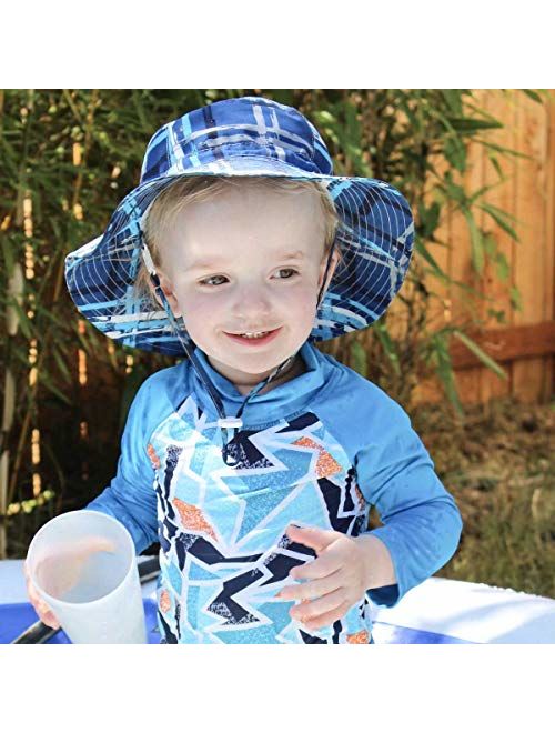 JAN & JUL Kids' GRO-with-Me Quick-Dry Sun-Hat for Boys with 50+UPF Protection, Packable