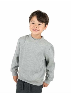 Kids & Toddler Sweatshirt Boys Girls Long Sleeve Shirt Variety of Colors (Size 2-14 Years)