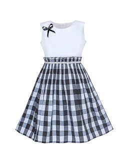 Girls Dress Red Tartan Checks Plaid Sundress