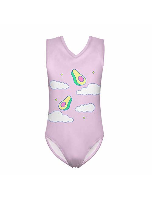 ORGYPET Girl's One Piece Swimsuit Swimwear Beach Bathing Kids Monokini V-Neck Suit 3-14 Years