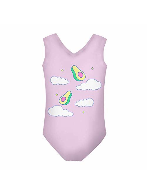 ORGYPET Girl's One Piece Swimsuit Swimwear Beach Bathing Kids Monokini V-Neck Suit 3-14 Years