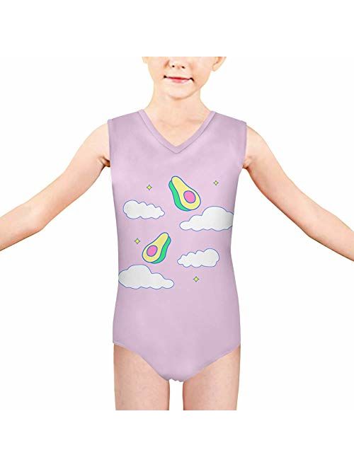 ORGYPET Girl's One Piece Swimsuit Swimwear Beach Bathing Kids Monokini V-Neck Suit 3-14 Years