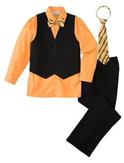 Big Boys' 5 Piece Pinstripe Vest Set