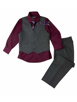 Big Boys' 5 Piece Pinstripe Vest Set