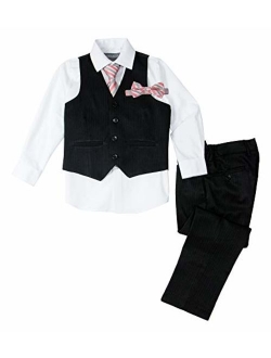 Big Boys' 5 Piece Pinstripe Vest Set