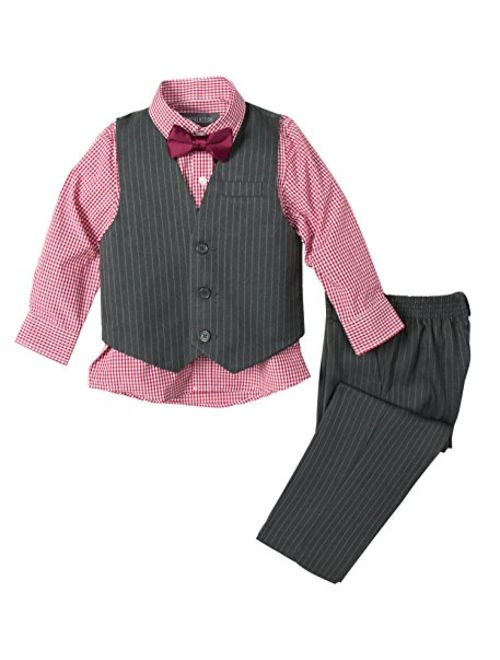 Spring Notion Big Boys' 5 Piece Pinstripe Vest Set