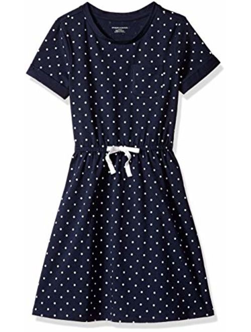 Amazon Essentials Girl's Short-Sleeve Elastic Waist T-Shirt Dress