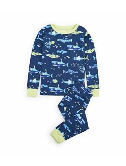 Boys' Organic Cotton Long Sleeve Printed Pajama Sets