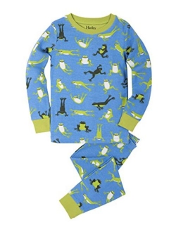 Boys' Organic Cotton Long Sleeve Printed Pajama Sets