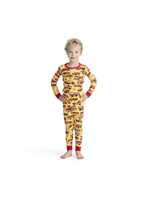 Hatley Boys' Organic Cotton Long Sleeve Printed Pajama Sets