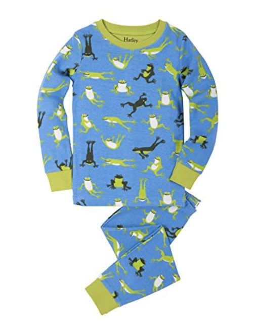 Hatley Boys' Organic Cotton Long Sleeve Printed Pajama Sets