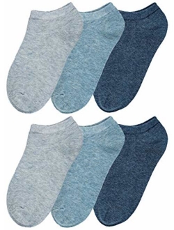 Trimfit Unisex Kids No Show Sport Liner Socks with Comfortoe(Pack of 6)