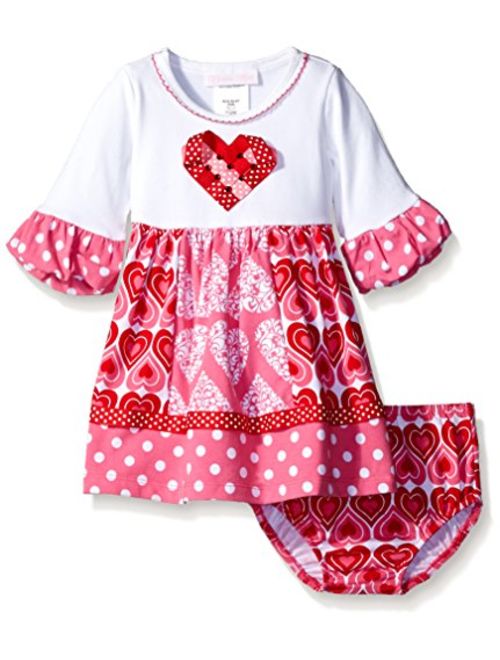 Bonnie Baby Baby Girls Appliqued Dress and Panty