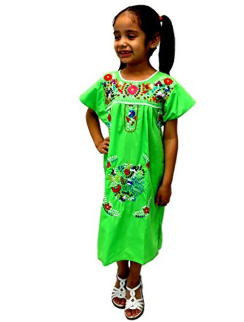 Leos Mexican Imports Girls Mexican Puebla Dress