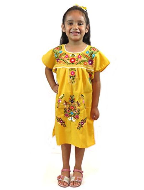 Leos Mexican Imports Girls Mexican Puebla Dress