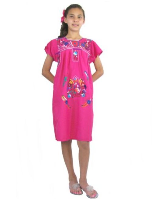 Leos Mexican Imports Girls Mexican Puebla Dress