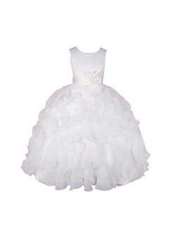 Dressy Daisy Girls Ruffle Flower Girl Dresses Pageant Gown Party Communion Dress