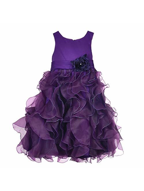 Dressy Daisy Girls Ruffle Flower Girl Dresses Pageant Gown Party Communion Dress