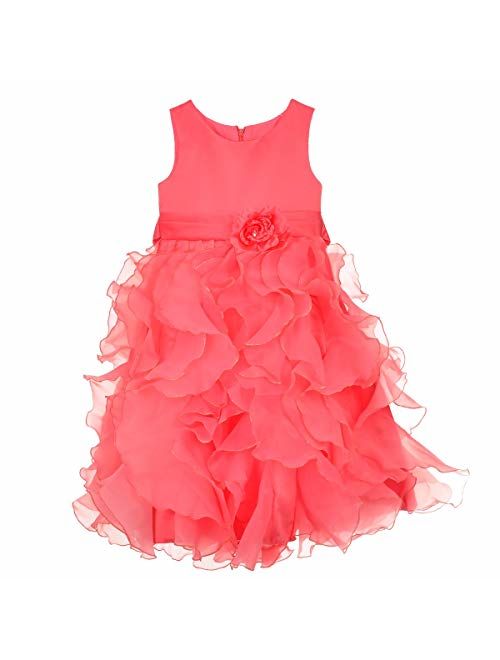 Dressy Daisy Girls Ruffle Flower Girl Dresses Pageant Gown Party Communion Dress